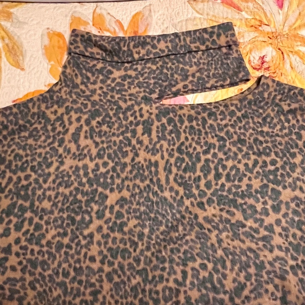 Terra & Sky Leopard Patterned Top